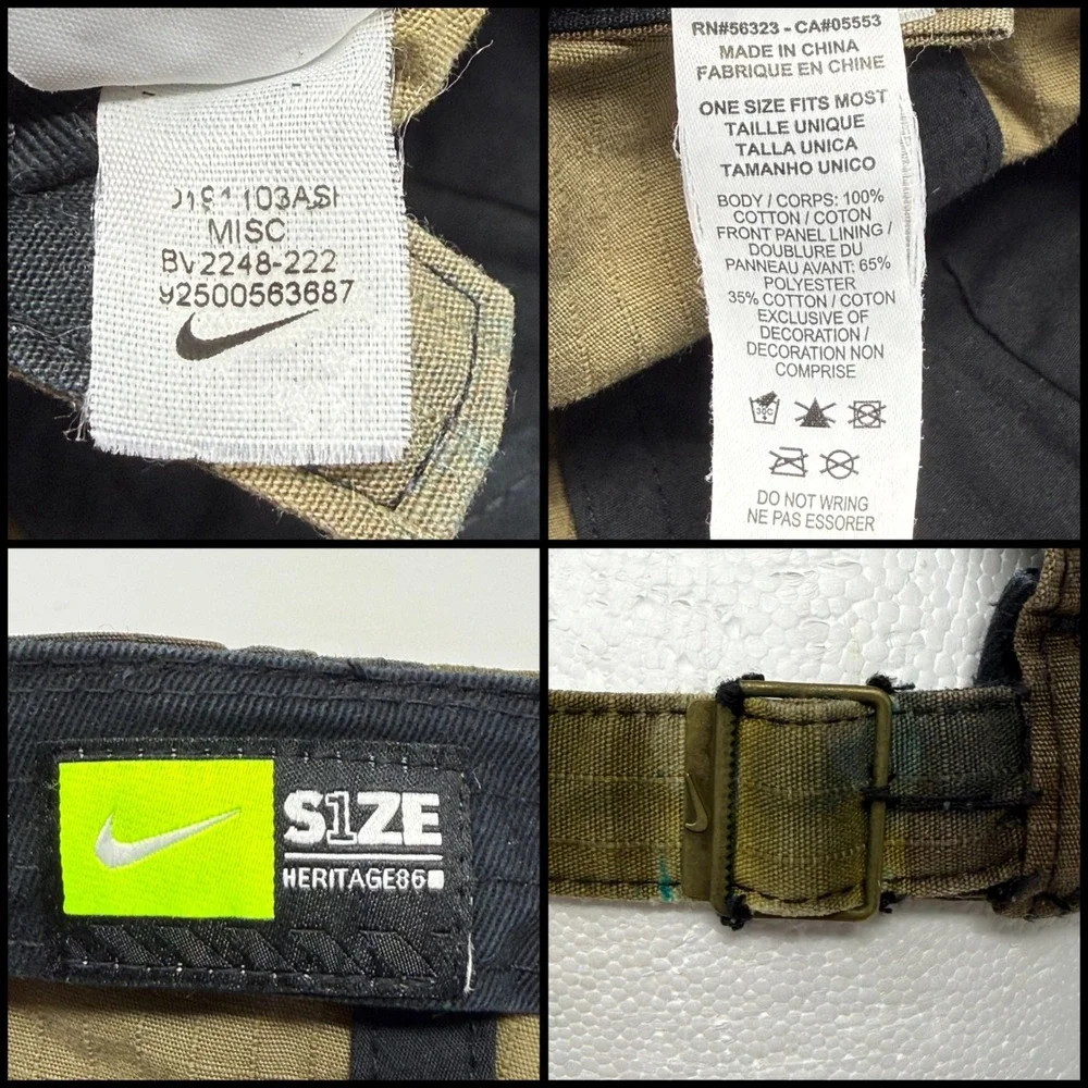 Nike Oregon Ducks Heritage86 Camo Ripstop Tactical Patch Hat BV2248-222 Mens